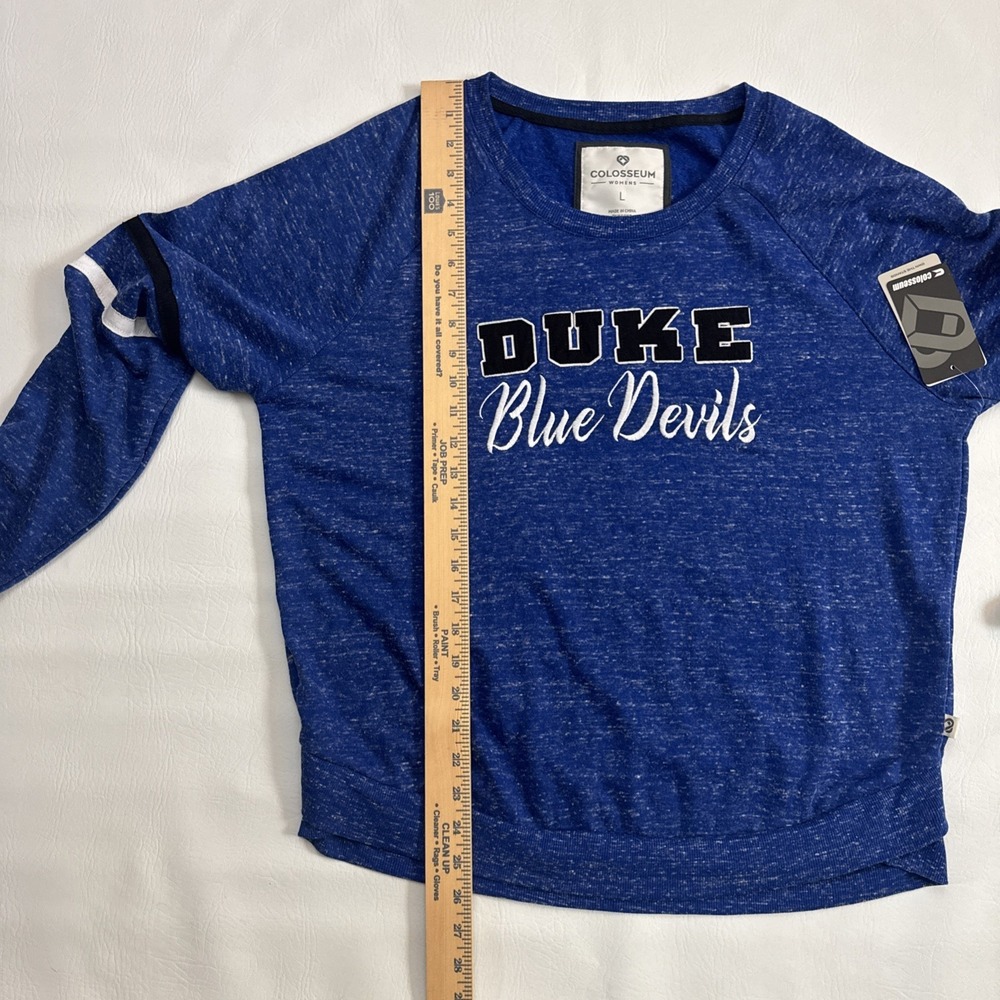 Colosseum Duke Blue Devils Womens Royal Blue Pullover Sweatshirt Large NCAA New - Picture 7 of 7